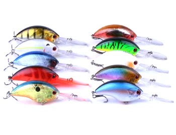 

10Pcs 9cm 13g CrankBait Fishing Lure Swim Colorful Fishing Plastic Lifelike Artificial Bait Fishing Tackles 3D laser
