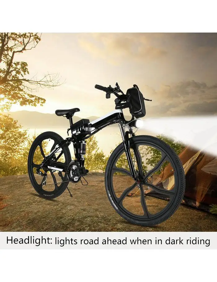 Top 26 inch folding electric mountain bike 48V lithium 500w SMART electric bicycle battery power instead of walking ebike 5