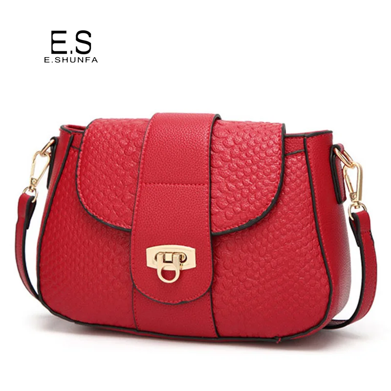 

Women Crossbody Bag 2018 New Arrival Fashion Small Shoulder Bags Womens PU Leather Casual Alligator Cross Body Bags Black Red