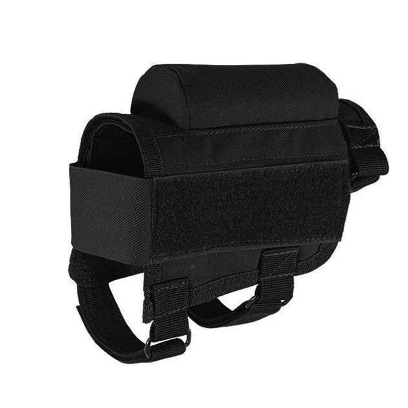 Регулируемый винтовочный пистолет, тактическая подставка для щек, держатель для журналов, наружная Охотничья винтовка, аксессуары для ружья, прикладочная сумка - Цвет: Black
