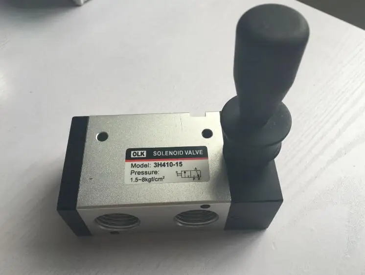 3 Way 2 Position 1/2" BSPT Hand Lever Operated Pneumatic Valves 3H410