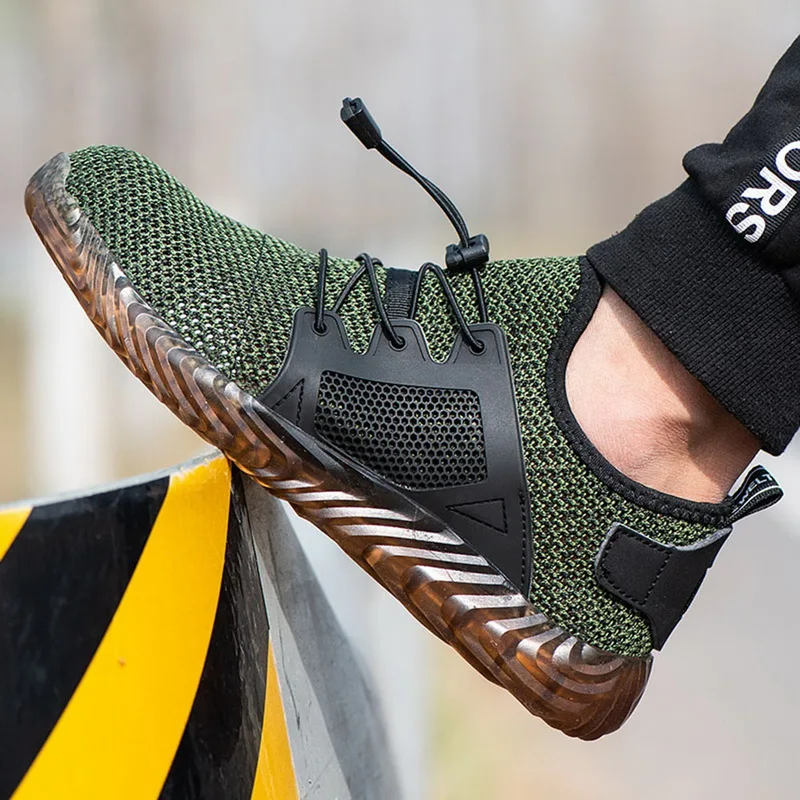 

2019 Indestructible Ryder Men Shoes Steel Toe Air Safety Casual Shoes Puncture-Proof Work Sneakers Breathable Shoes