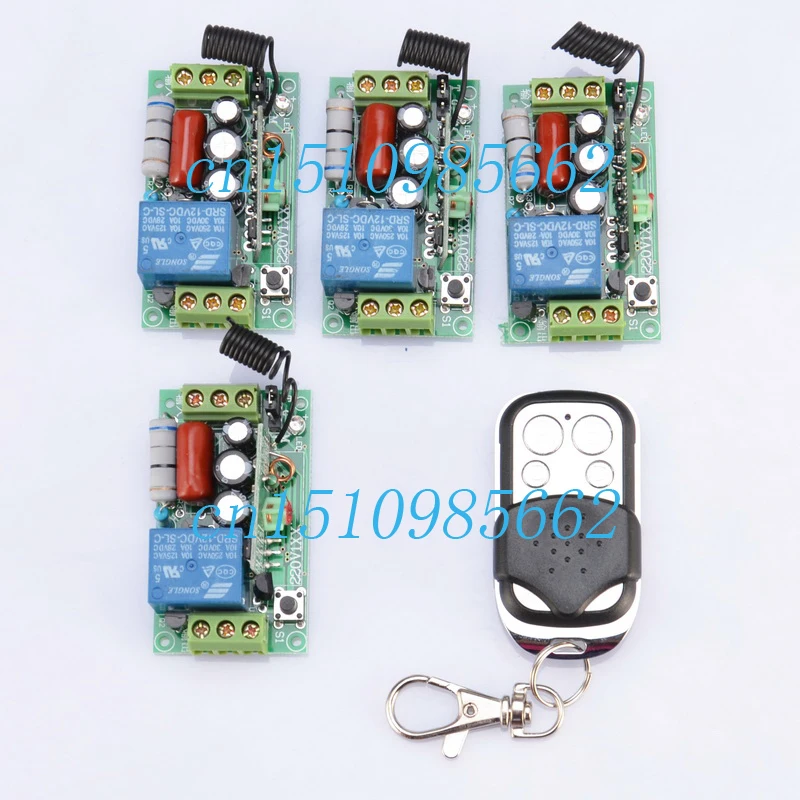

220V 10A 1CH wireless remote control switch system the mini receiver kit board and remote control automation smart home z-wave