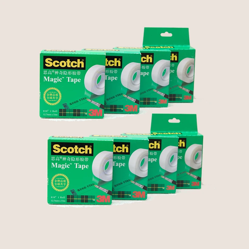 

Be Stealth Transparent Invisible magic Tape 10 boxes lot can write on frosted surface of tape Big Brand 3M Scotch Brite 810
