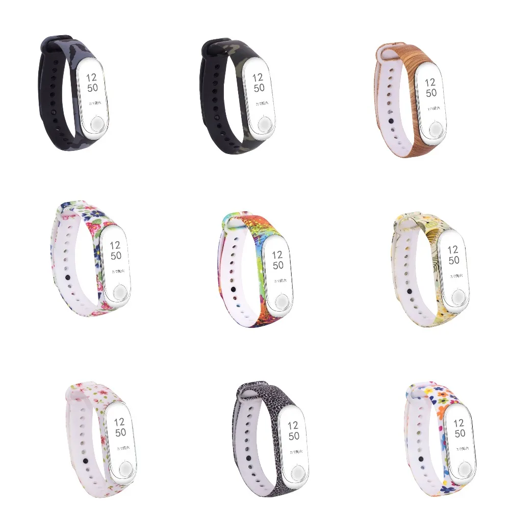 Цветной силиконовый ремешок Tonbux для Mi Band 3 Xiaomi сменный Браслет Для
