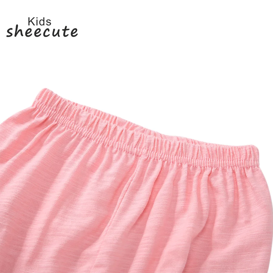 SheeCute Summer Girls Boys Full Length Candy color Casual Loose Cotton pants 3-10Y SCH726
