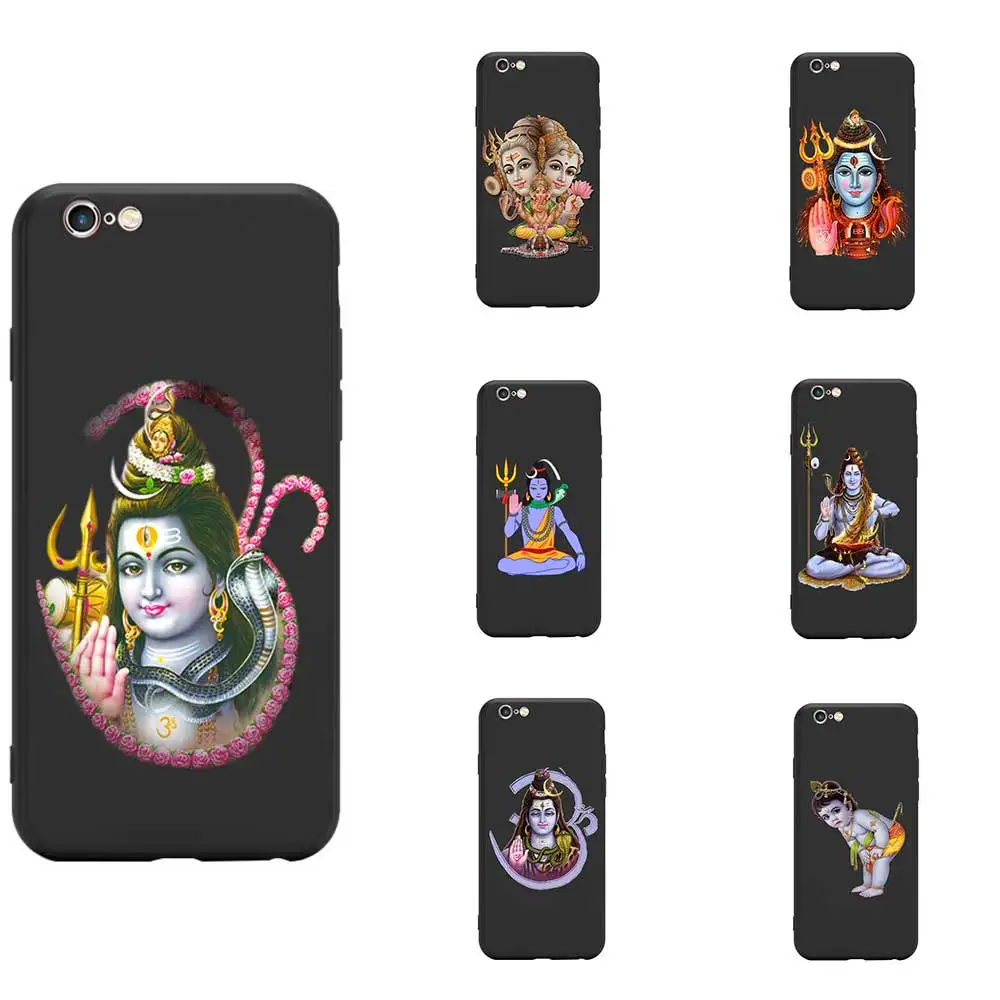 

Series 1 Hinduism Lord Shiva Figure Indian Theme TPU Phone Cases For iPhone 6 6S 7 8 S XR X Plus SE Add Text