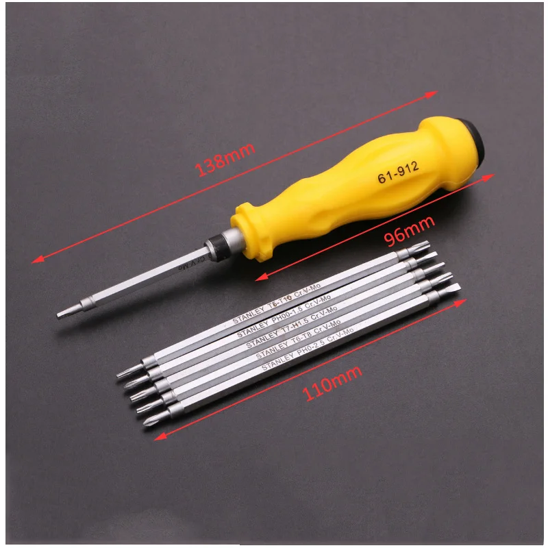 61-912-23 7pcs multifuncation bit screwdriver set des1