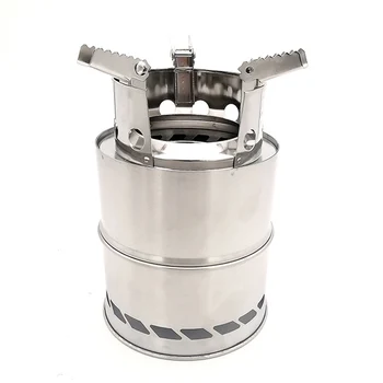 

Portable Camping Stove Set Stainless Steel Pot Cooker for Hiking Outdoor YA88