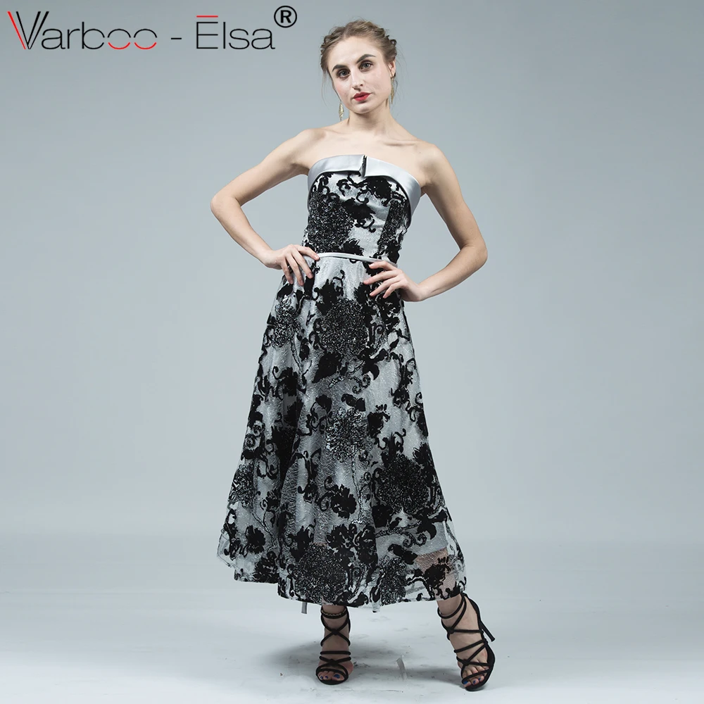 VARBOO_ELSA vestido de festa longo сексуальное вечернее платье с вырезом лодочкой и открытой
