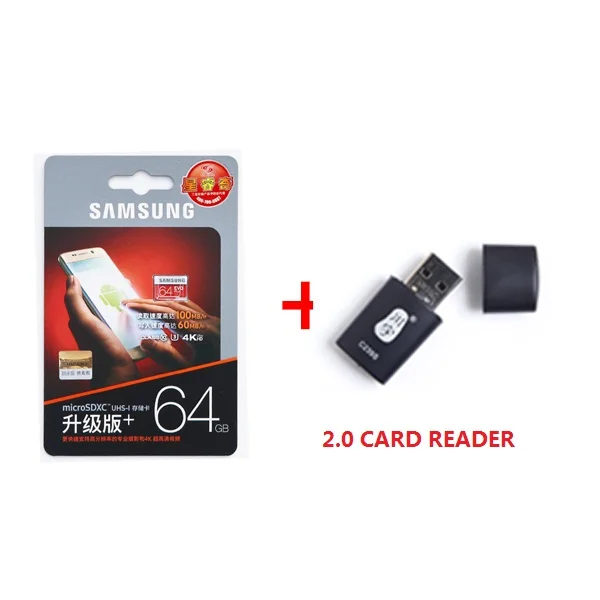 SAMSUNG EVO+ карта памяти 128 ГБ/64 Гб/SDXC 32 ГБ/16 ГБ/SDHC Micro SD/TF 80 МБ/с./с класс 10 флэш-карты памяти - Емкость: 64GB series 3