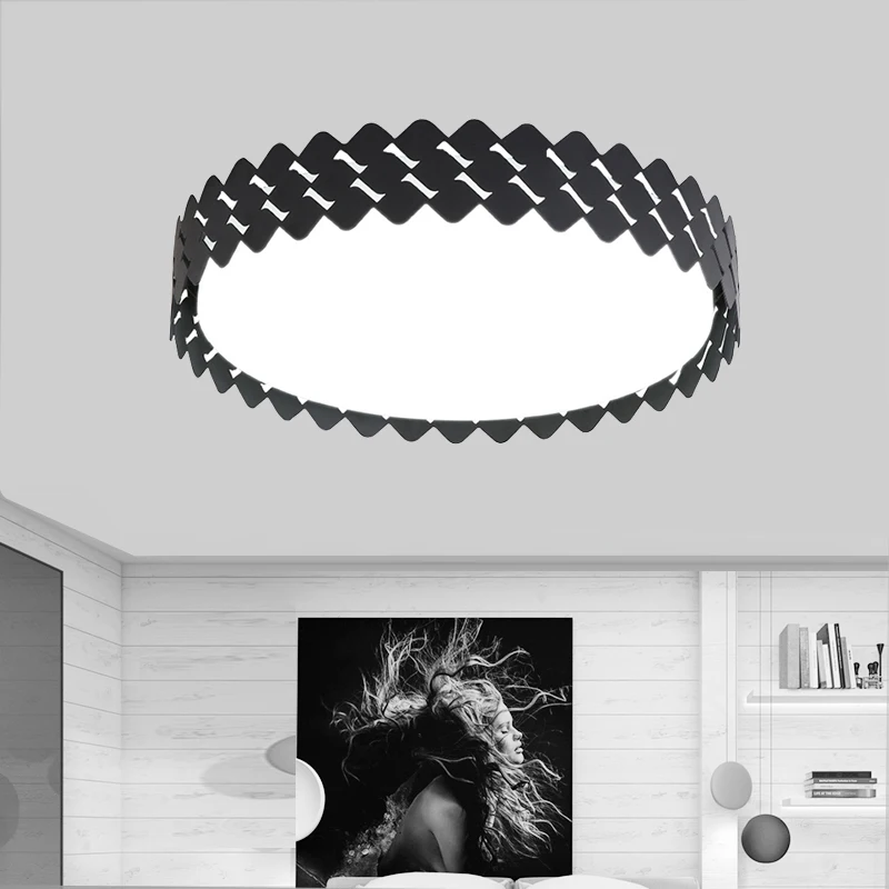 

Modern LED Ceiling Lights for Living Room Surface Mounted Indoor Lamp Metal Remote Control Dimmable Lighting Fixture Decoration