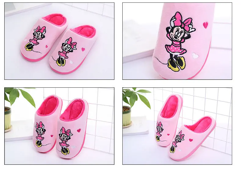 Chinelos de Algodão Outono e Inverno os Novos Além de Veludo Disney Crianças Desenhos Animados Anti-skid Grosso Quente Casa no 15 Phones & Accessories