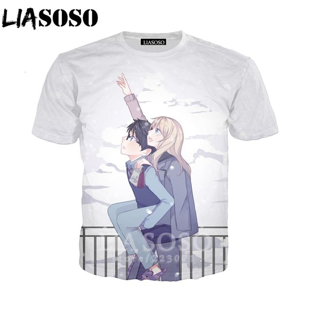 Anime Your Lie in April 3D print Casual T Shirt Funny Men Women Short Sleeve Top Anime Your Lie in April 3D print Casual T Shirt Funny Men Women Short Sleeve Top