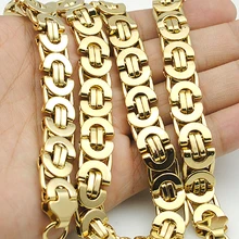 55 CM * 11 MM Promoción! hombres Collar de Cadena Enlace Collares LN104 Bizantina de Acero Inoxidable Al Por Mayor de Alta Calidad
