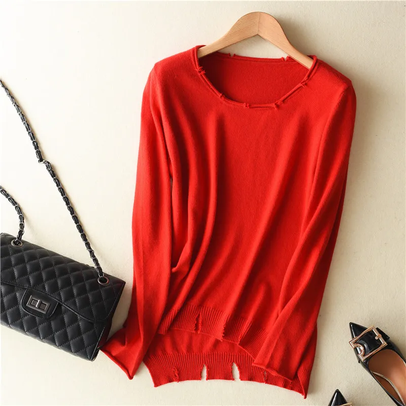 adohon 2018 womens winter Cashmere sweaters and auntmun women knitted Pullovers High Quality Warm Female thickening Oneck