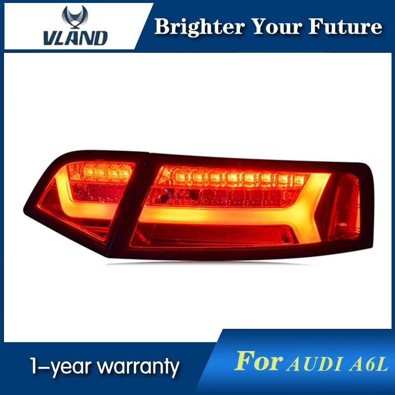For Audi A6L Tail Lights 2009 2012 LED Tail Lamp Rear Lamp DRL+Brake