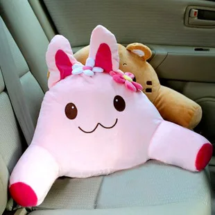 

Cartoon Rabbit, brown bear, cat plush toys doll waist cushion and pillow cushion for automobile