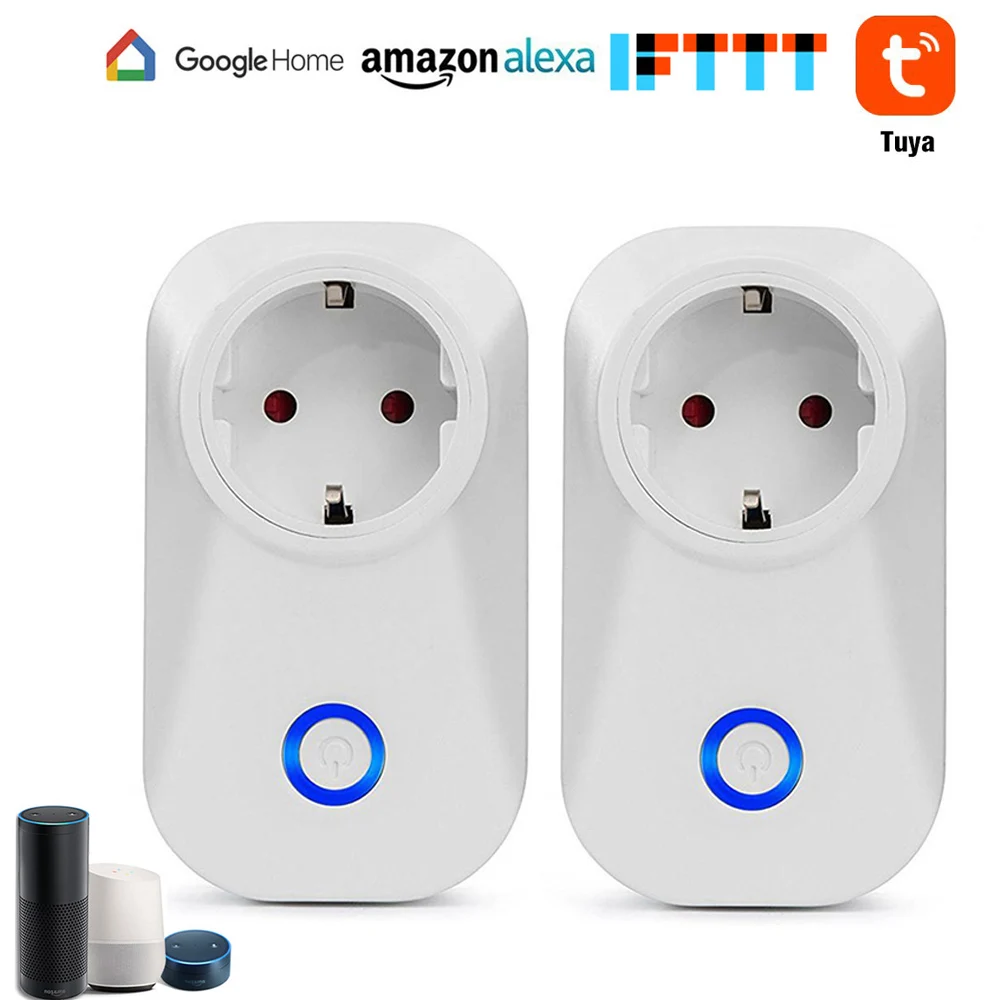 Израиль ЕС умная розетка 10A с контролем мощности WiFi таймер вилка голосовое
