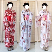 Japonês tradicional quimono vestido oriental elegante yukata mulher ano novo festival quimono obi trajes cosplay vintage