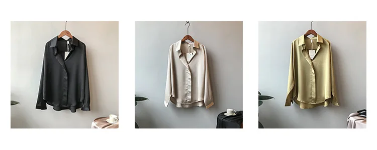 2019 новые изысканные повседневные свободные из поплина с цветочным принтом рубашка Женская temperamen шелковая блузка рубашка женская