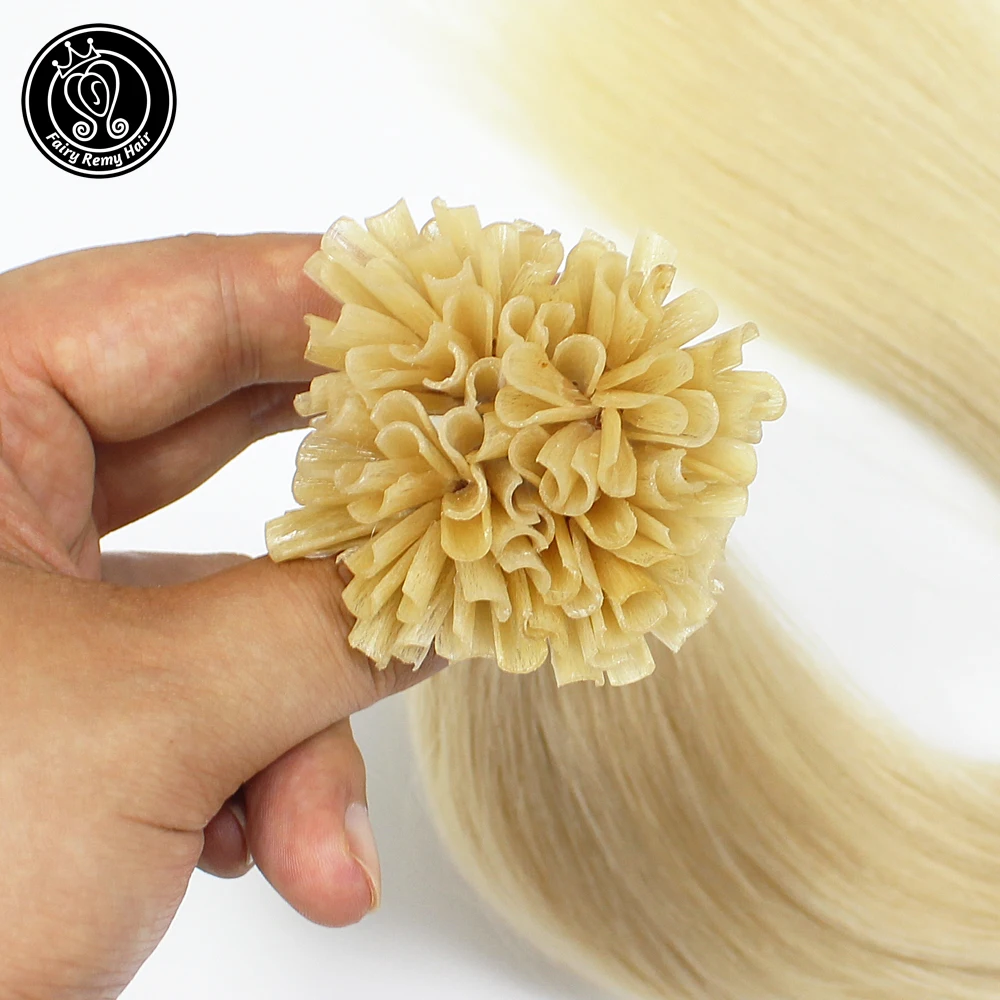 Fairy Remy Hair Fusion Hair Extensions 1g/s 18-20 Inch Real Remy Keratin Pre Bonded Human Extension On the Capsule Nail Tip