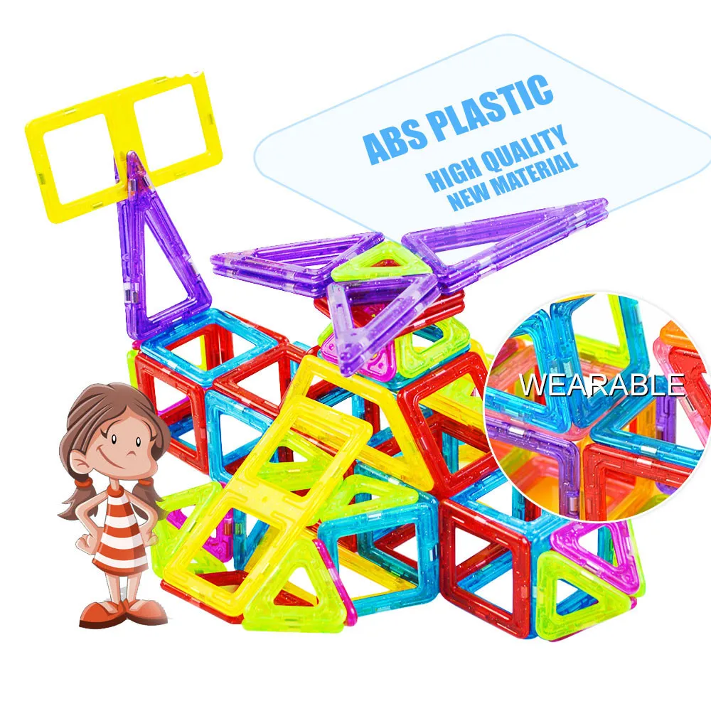 Tumama Mini Magnetic Construction Set Enlighten Model & Building Blocks Toy Magnet Blocks Educational Toys For Children Gifts