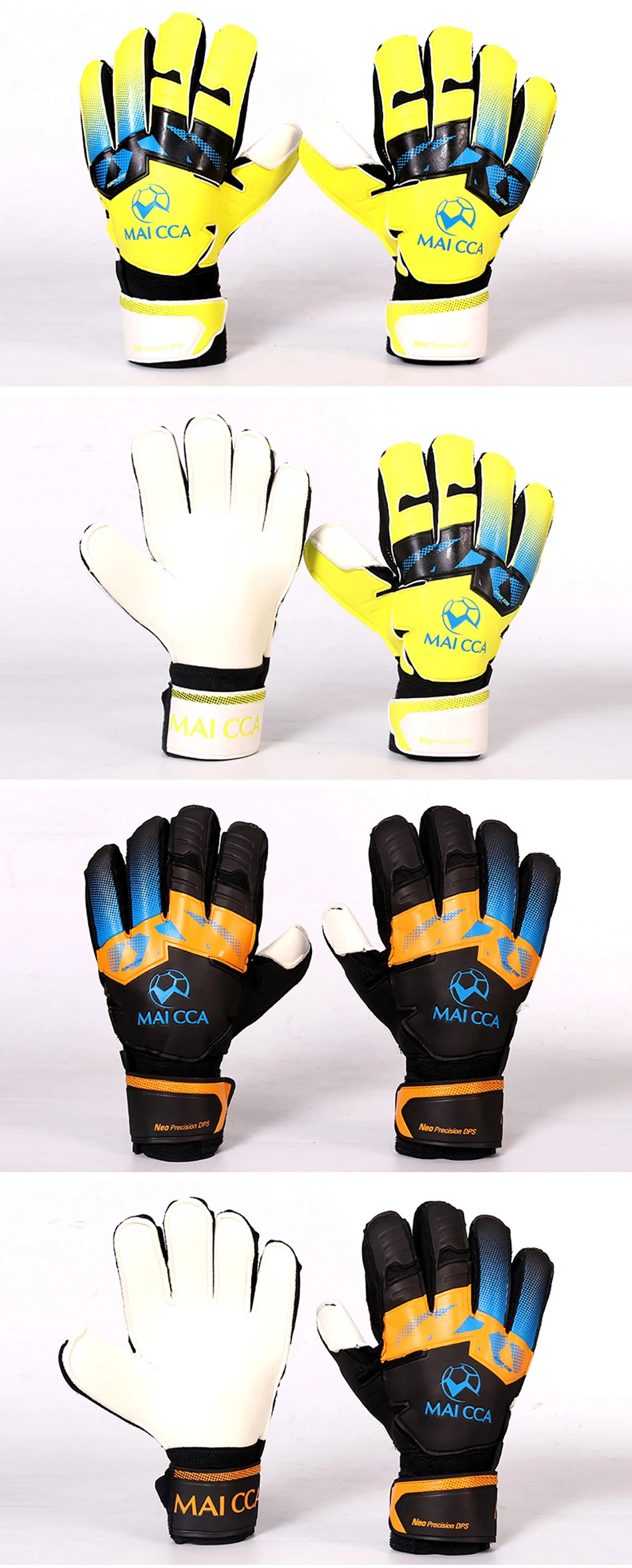 Профессиональный футбольный вратарские перчатки 3 мм латекса вратарские перчатки с защитой пальцев вратарские перчатки
