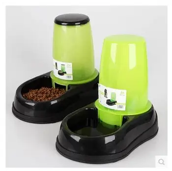 

Drinking bowl feeder green, white dog and cat pet products