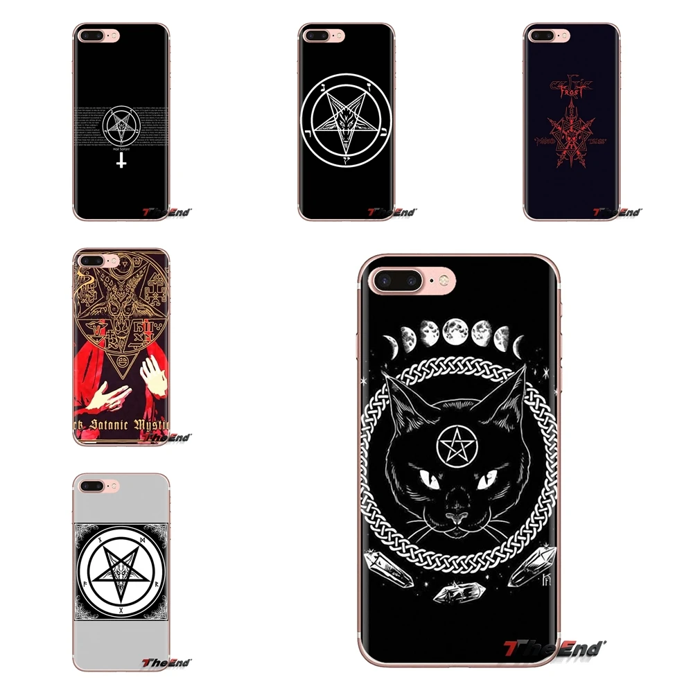 For HTC One U11 U12 X9 M7 M8 A9 M9 M10 E9 Plus Desire 630 530 626 628 816 820 830 Transparent TPU Housing killstar Satanism Logo |