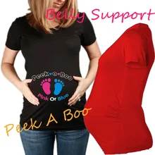 European American Creative Clothes Plus Size Women Summer Apparel Funny Baby Footprints Printed Pregnant Maternity T Shirts