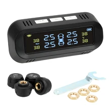 LEEPEE Солнечный TPMS температура Предупреждение с 4 датчиками автомобильных шин давление сигнализации Монитор системы цифровой дисплей умный