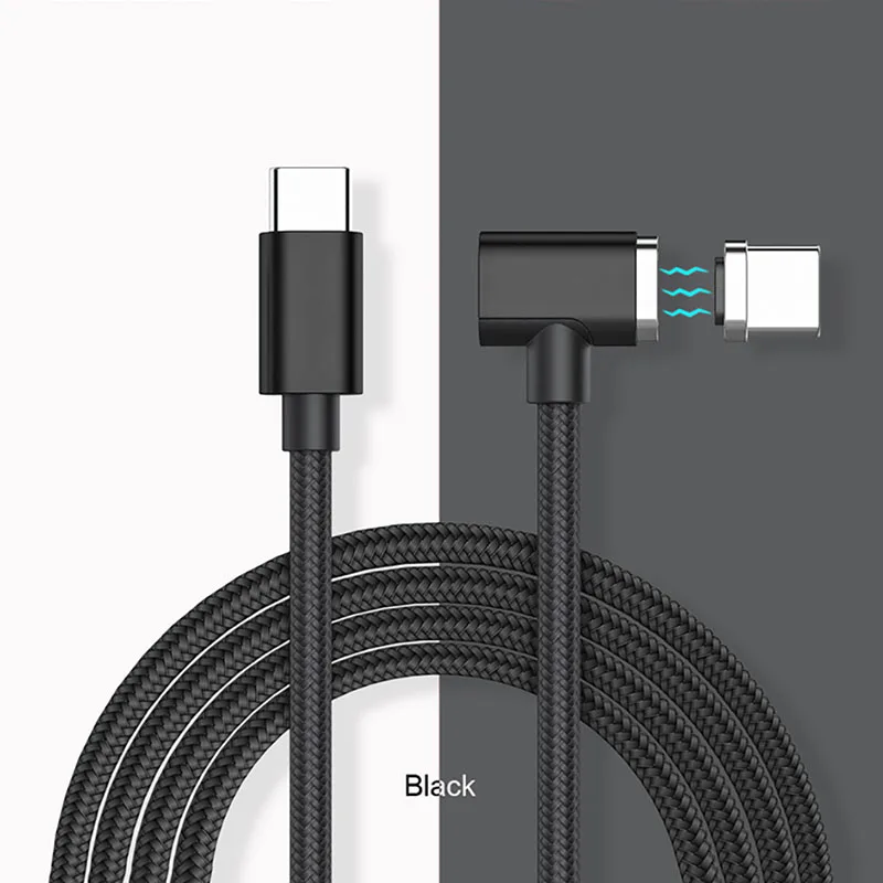 86 W магнитное Тип usb C кабель для Macbook Тип C USB-C локоть кабель для зарядного устройства для samsung S8 S9 PD 3,0 Quick Charge кабель с разъемом usb-c