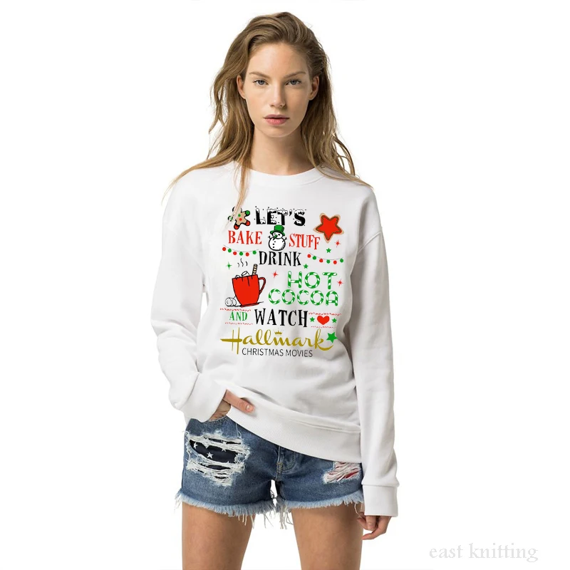 

WS0155 Women Digital file SVG and DXF Lets Bake and watch Christmas Movies Sweatshirt