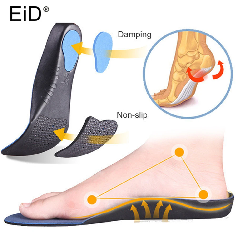 Adult Orthotic insoles Breathable 3D Comfortable EVA insoles Flat Feet