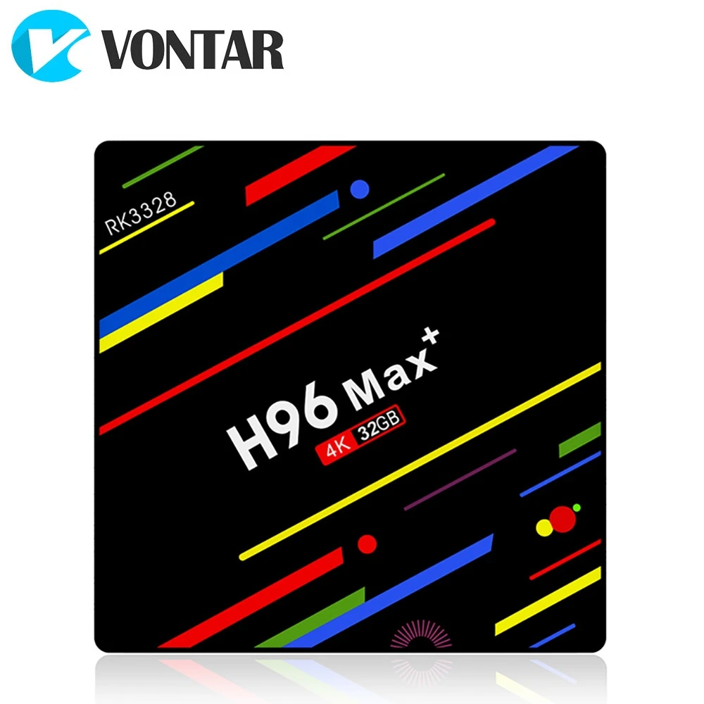 Günstig VONTAR H96 MAX Plus TV Box Android 8.1 4gm ram 64 gb Rockchip RK3328 USB3.0 H.265 4 K Youtube Netflix Google spielen Smart TV H96MAX