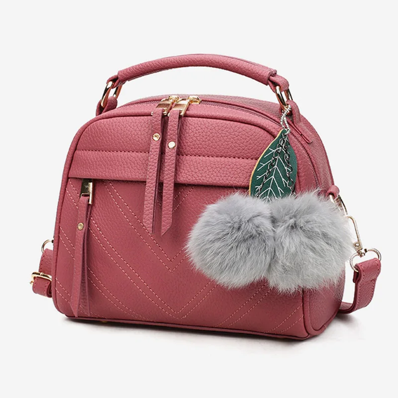 

New Arrival New Fashion Women Handbag PU Leather Shoulder Bag Casual Cross Body Bags Totes with Ball