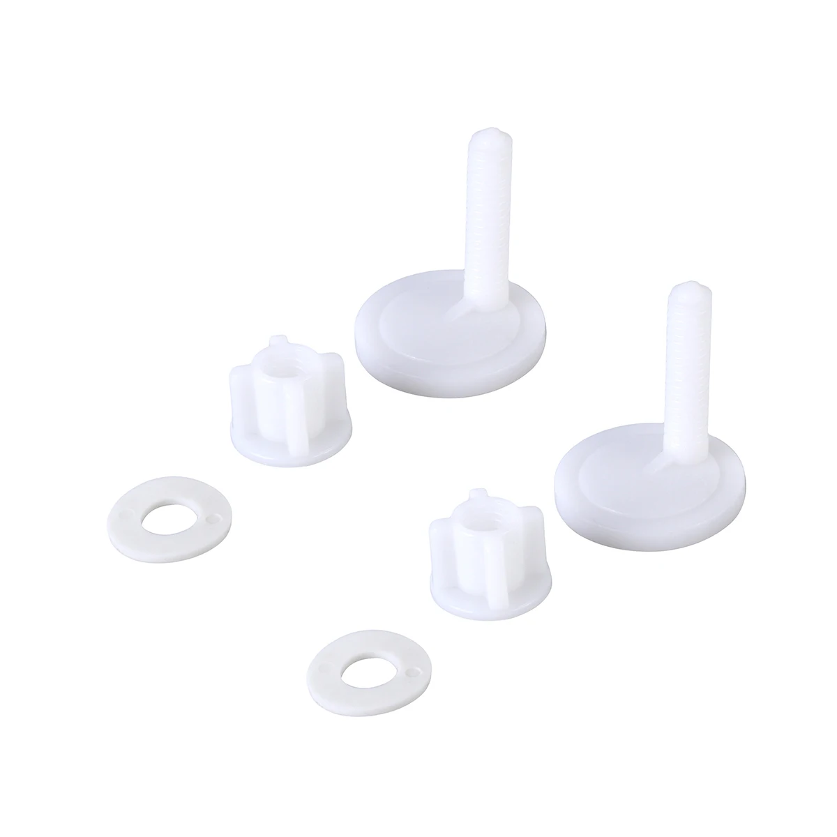 

6Pcs 39x39mm Plastic Toilet Seat Hinge Bolt Screw with Nuts and Washers Set