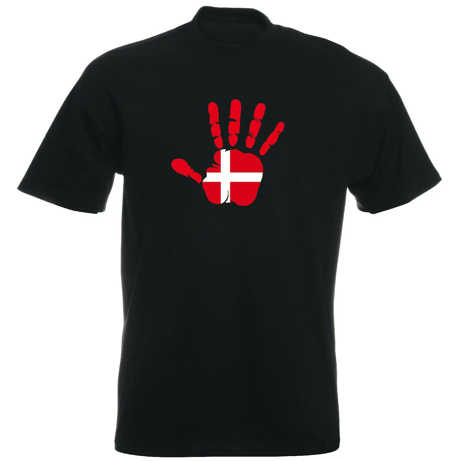 

Denmark - T-Shirt - Handprint - Palm Hand Print - Flag Denmark Men's Short Sleeve tshirt