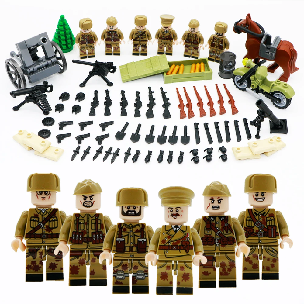 WW2 военные блоки SWAT советский Пособия по немецкому языку солдат армии полиции Мини Рисунок Набор оружия модель оружия игрушка в подарок