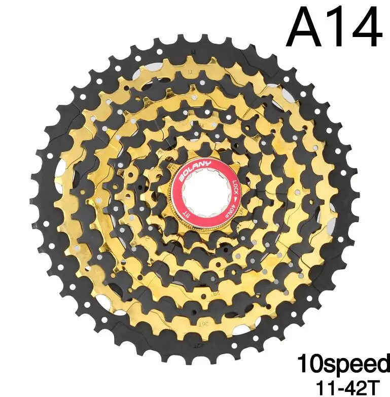 BOLANY MTB кассета 8 S/9 S/10 S/11 S/12 S 11-25 28 32 40 42 46 50 52T звездочки свободного хода широкий коэффициент горный велосипед аксессуары - Цвет: 10speed 11-42T