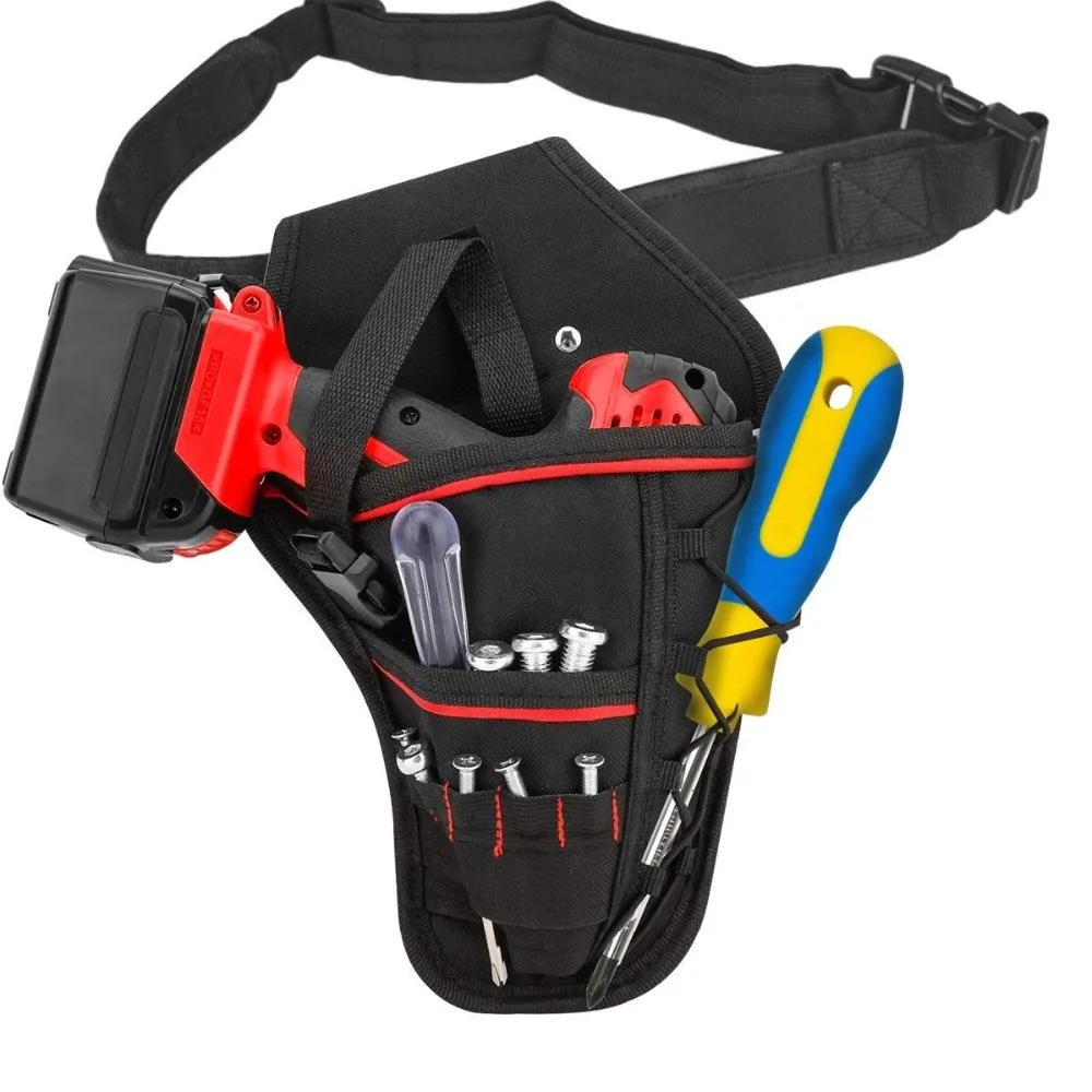 metal tool chest ESPLB Multi-functional Waterproof Drill Holster Waist Tool Bag Electric Waist Belt Tool Pouch Bag for Wrench Hammer Screwdriver tool pouch