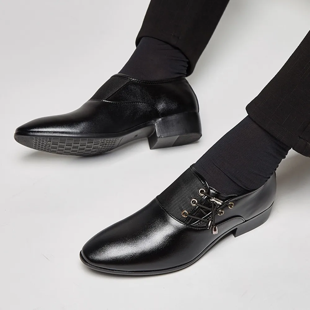 

Spring Autumn Men Formal Wedding Shoes Luxury Men Business Dress Shoes Men Loafers Pointy Shoes Big Size 38-47 Dec4