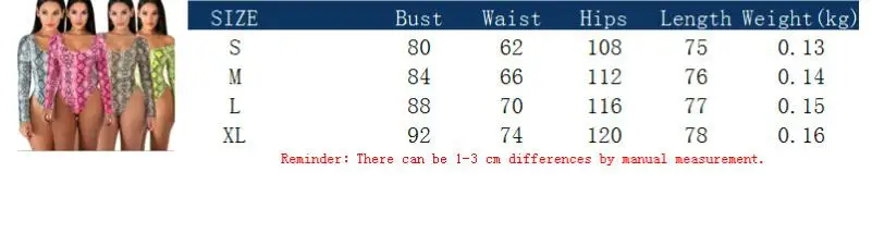С длинным рукавом змея печати v-образным вырезом облегающий костюм 2019 Лето Для женщин модные, пикантные змеиной комбинезоны боди тонкий