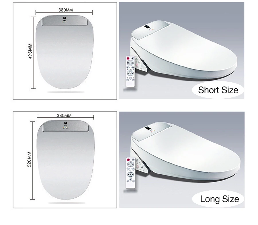 FOHEEL Новое умное сиденье для унитаза спа электронное биде для туалета сиденье для унитаза с подогревом светодиодный светильник Дистанционное "умное" сиденье для унитаза