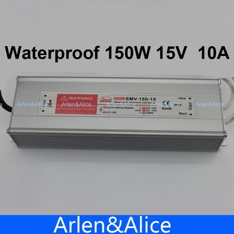 

150W 15V 10A Waterproof outdoor Single Output Switching power supply SMPS suply AC TO DC