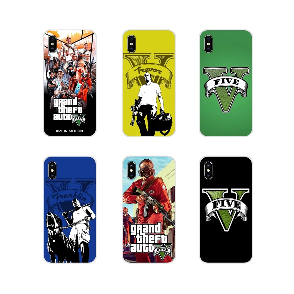 

For Samsung A10 A30 A40 A50 A60 A70 Galaxy S2 Note 2 3 Grand Core Prime Soft Skin Cover Hot GTA grand theft auto 5 V san andreas