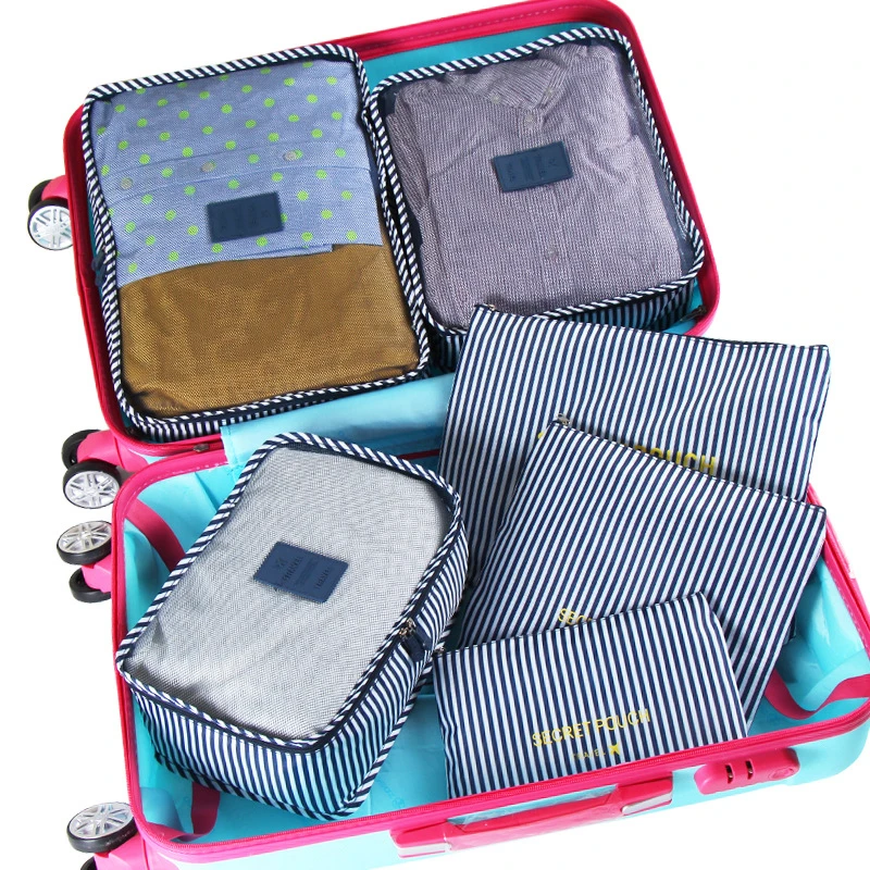 6pcs/set travel storage bags waterproof suitcase bag organizer for