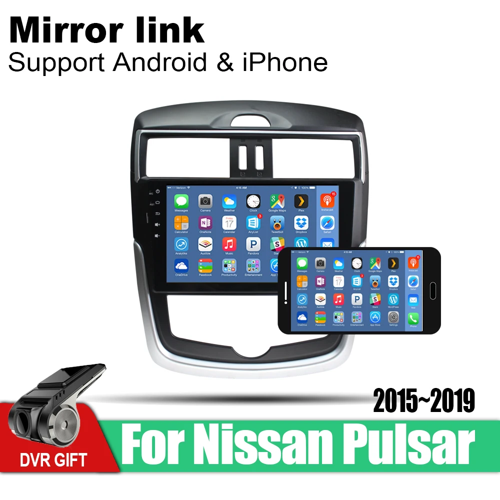 ZaiXi Android автомобильный GPS мультимедийный плеер для Nissan Pulsar C13 2015 ~ 2019 навигационный