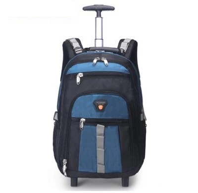 Мужская нейлоновая Дорожная сумка на колесиках, Женский деловой рюкзак на колесиках, дорожная сумка на колесиках, чемодан на колесиках - Цвет: blue 20 inch
